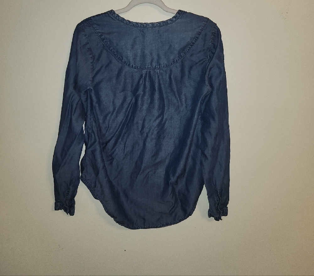 Cloth & Stone Indigo V-Neck Blouse - Picture 2 of 3